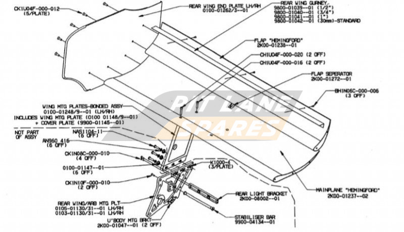 HEMINGFORD REAR WING ASSEMBLY Diagram